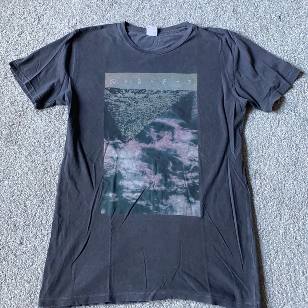 OBEY M Unisex Graphic T-Shirt Grey